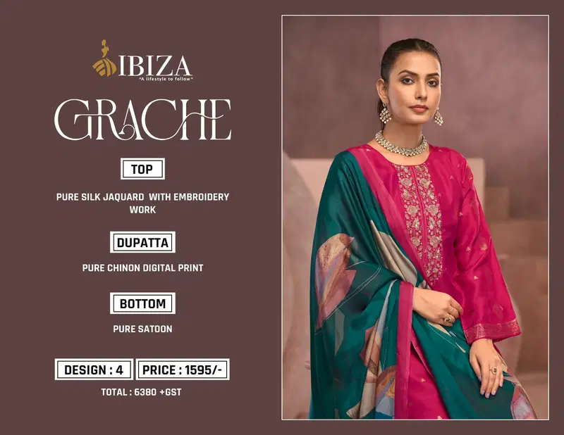 Grache By Ibiza Silk Embroidery Salwar Kameez Wholesalers In Delhi